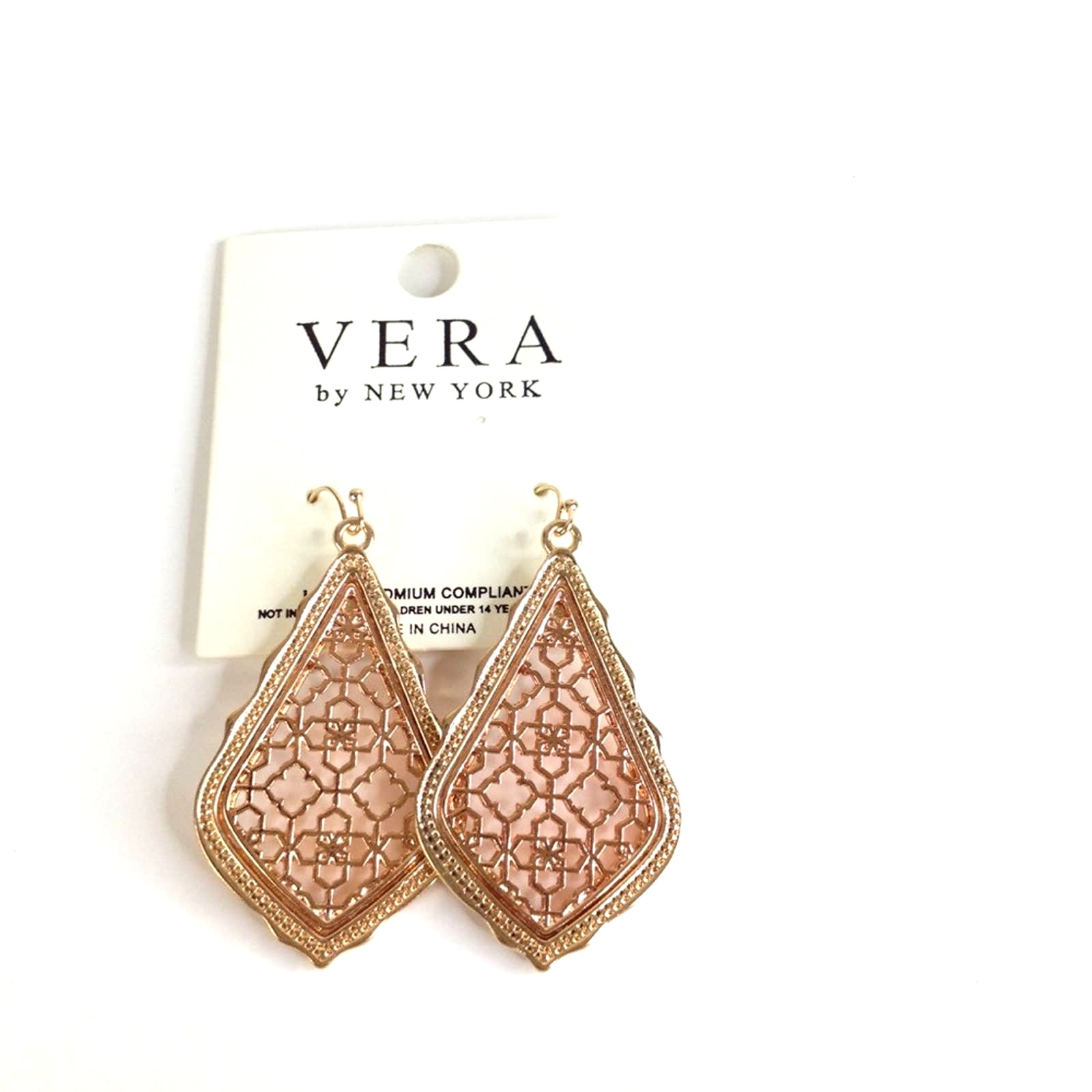 Vera Of New York Gold Tone Earrings